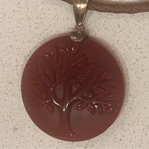 Whitney Kelly Carnelian tree of life pendant necklace